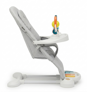 Asalvo Baby Bouncer Hawaii Grey, Ligthweight, Compact Fold with Toys - 0-6 months