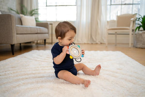 Manhattan Toy Wimmer Grasp & See Wooden Mirror Toy for Infants (0+ Months)
