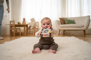 Manhattan Toy Wimmer Grasp & See Wooden Mirror Toy for Infants (0+ Months)
