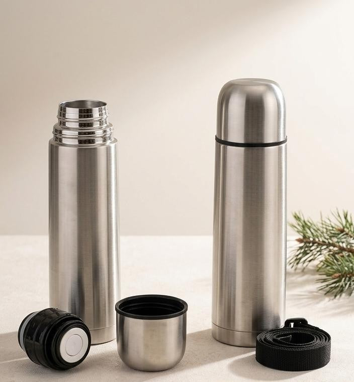 السيف Vaccum Flask فضي من الجانب