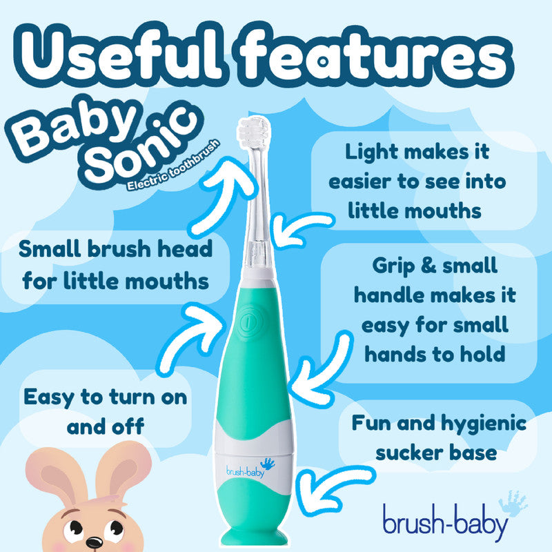 BabySonic Teal Electric Toothbrush 0-3 yrs