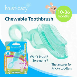 Chewable Toothbrush Teal (Double Pack)