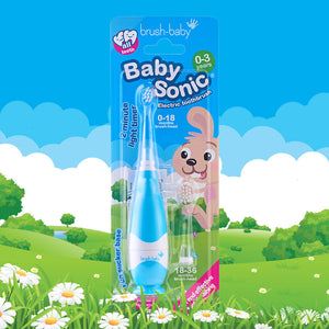BRUSHBABY BabySonic Blue Electric Toothbrush 0-3 yrs