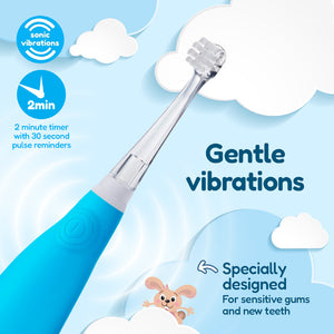 BRUSHBABY BabySonic Blue Electric Toothbrush 0-3 yrs