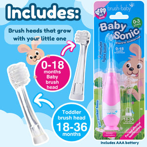 BabySonic Pink Electric Toothbrush 0-3 yrs