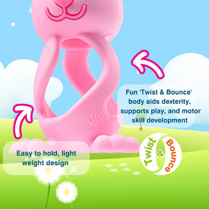 Bobbie Bunny Teether 3D Eucalyptus