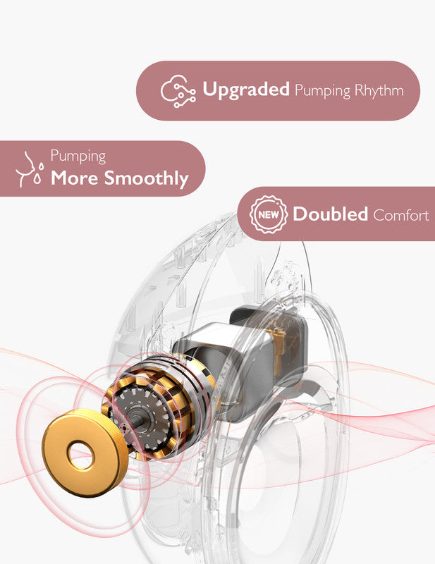 Momcozy M6 Breast Pump Hands Free Mobile Style Wearable, Double, Cozy Red - Image 2