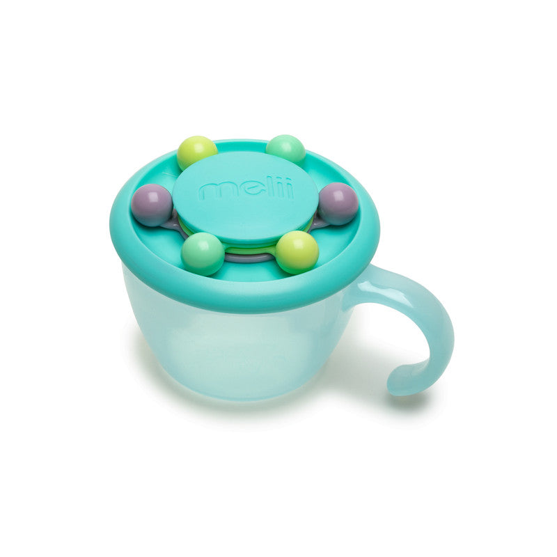 Melii Abacus Snack Container with finger trap Turquoise