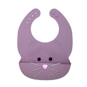 Melii Silicone Bib Purple Cat
