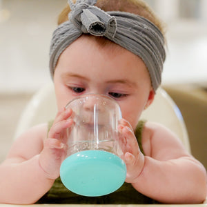 Melii Plastic Cup Turquoise Bear