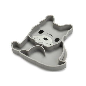 Melii Divided Silicone Suction Plate Grey Bulldog