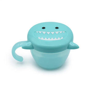 Melii Snack Container with Finger Trap - Turquoise Shark
