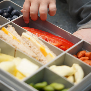 Melii Snackle Food Storage Container with Removable Divider Grey 4oz