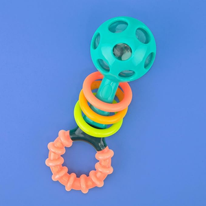 Sassy Peek-a-Boo Beads Rattle - Flexible Sensory Developmental Baby Toy 0m