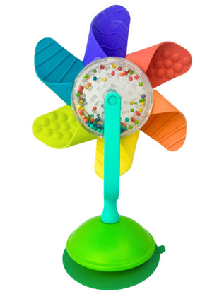 Sassy Pinwheel Spinner Tray Toy - High Chair Suction Cup Educational Toy