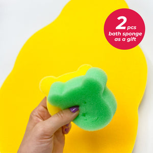 BabyJem Baby Bath Sponge, 0+ Months, Yellow