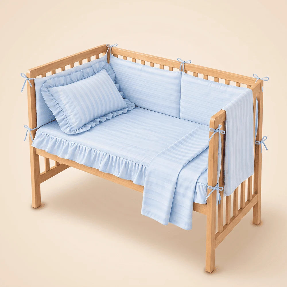 Crib Bedding Set with Bumper, Pillow & Blanket