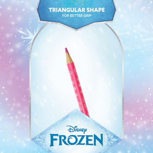 Frozen 12 Colour Pencils Triangular Multi - Image 6