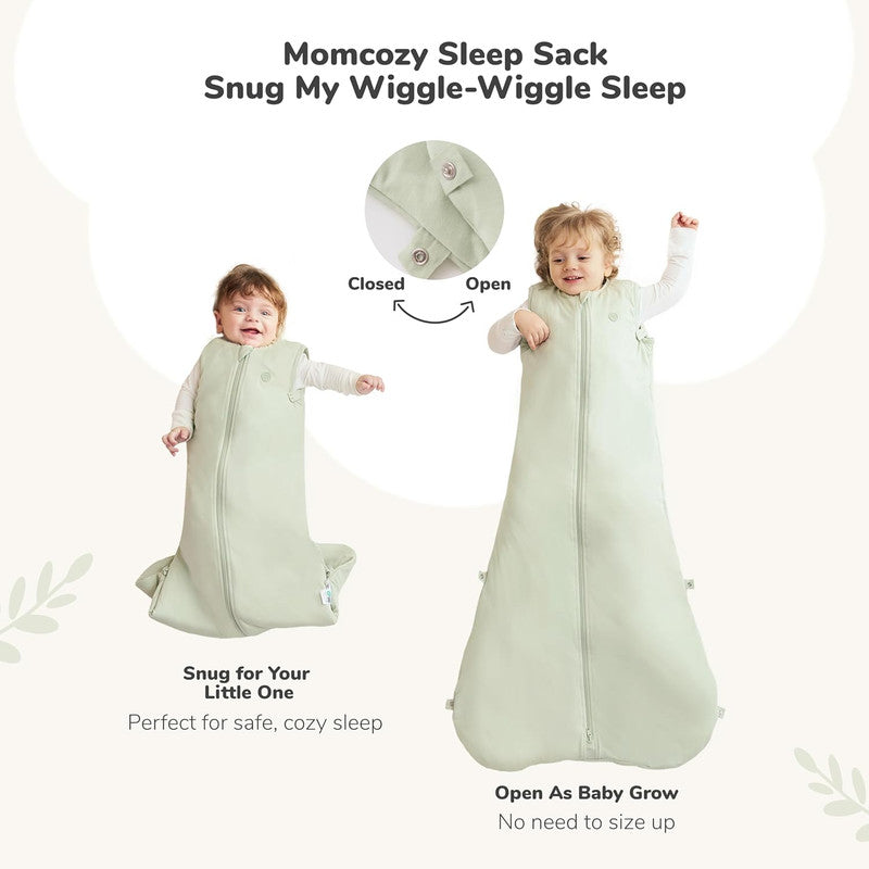 Momcozy Sleep Sack for Baby 6–12 Months,1.5 TOG, Medium, Green - Image 2