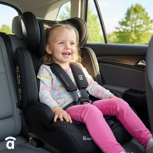 Asalvo Route Fix Convertible Car Seat, Group 1/2/3 (9-36kg), Isofix + Top Tether, Grey