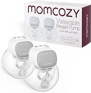 Momcozy S9 Pro Wearable شفاط حليب, Double, رمادي | Momcozy S9 Pro Wearable Breast Pump, Double, Grey