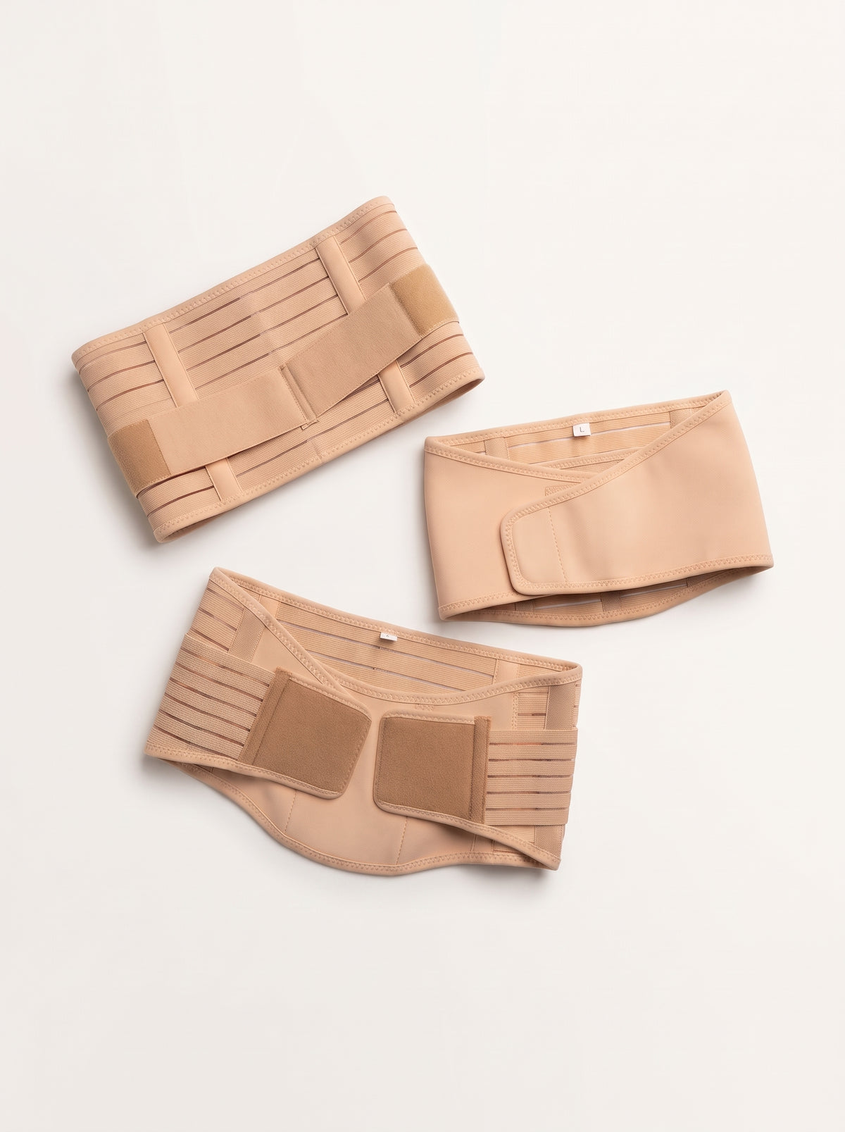 Postpartum 3-in-1 Abdominal Support Corset – Adjustable Multi-Use Belly & Waist Belt, Beige