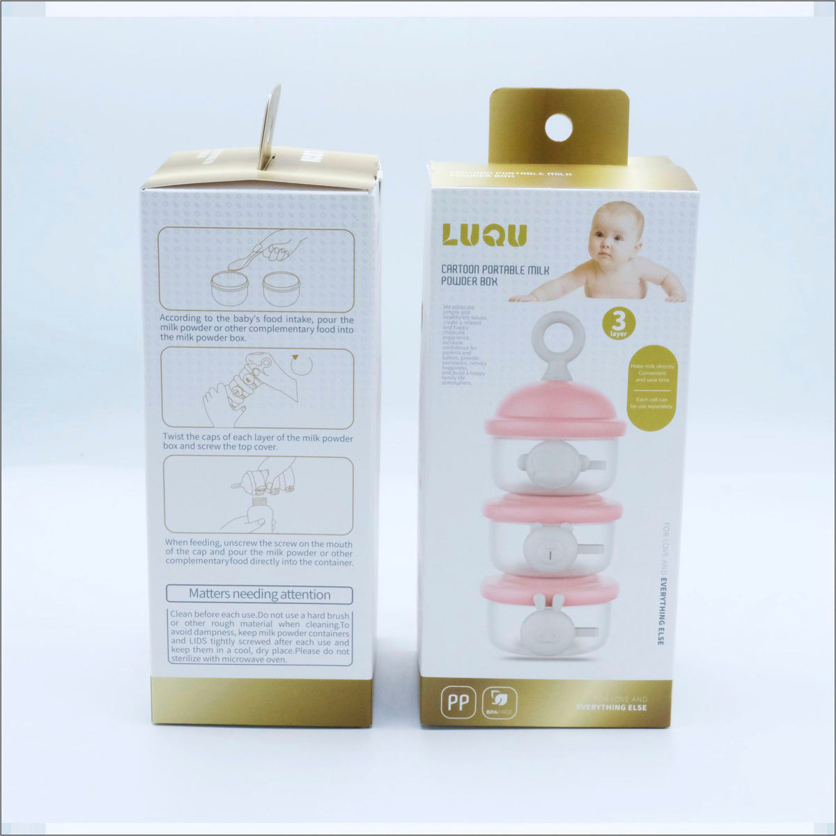 Luqu milk powder container side opening blue - Image 2