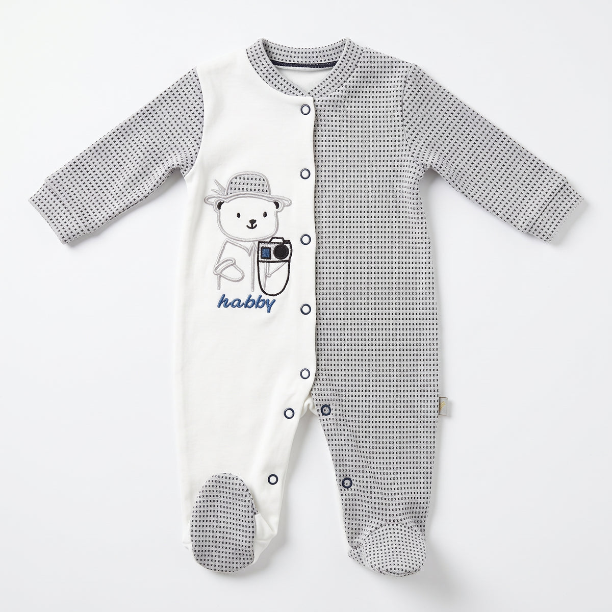 Kachoura Baby Newborn Romper (HK240) - Grey