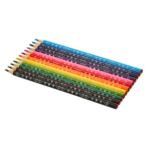 Frozen 12 Colour Pencils Triangular Multi - Image 2