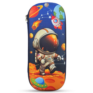 Cocobee Astronaut Pencil Case With Internal Mesh Pocket, Sturdy Build, Zipper Closure – Boys, 3+ Years, Multicolor