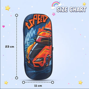 Cocobee Speed Pencil Case With Internal Mesh Pocket, Sturdy Build, Zipper Closure – Boys, 3+ Years, Multicolor