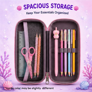 Cocobee Little Princess Pencil Case With Internal Mesh Pocket, Sturdy Build, Zipper Closure – Girls, 3+ Years, Multicolor