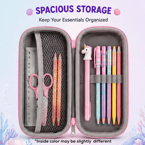 Cocobee Unicorn Pencil Case With Internal Mesh Pocket, Sturdy Build, Zipper Closure – Girls, 3+ Years, Multicolor