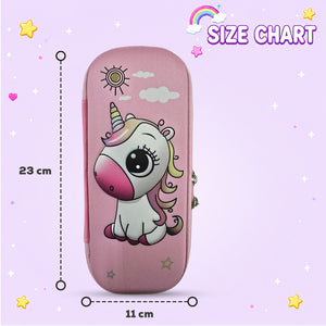 Cocobee Unicorn in the Sky Pencil Case With Internal Mesh Pocket, Sturdy Build, Zipper Closure – Girls, 3+ Years, Multicolor