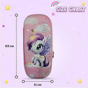 Cocobee Unicorn Fairy Pencil Case With Internal Mesh Pocket, Sturdy Build, Zipper Closure – Girls, 3+ Years, Multicolor
