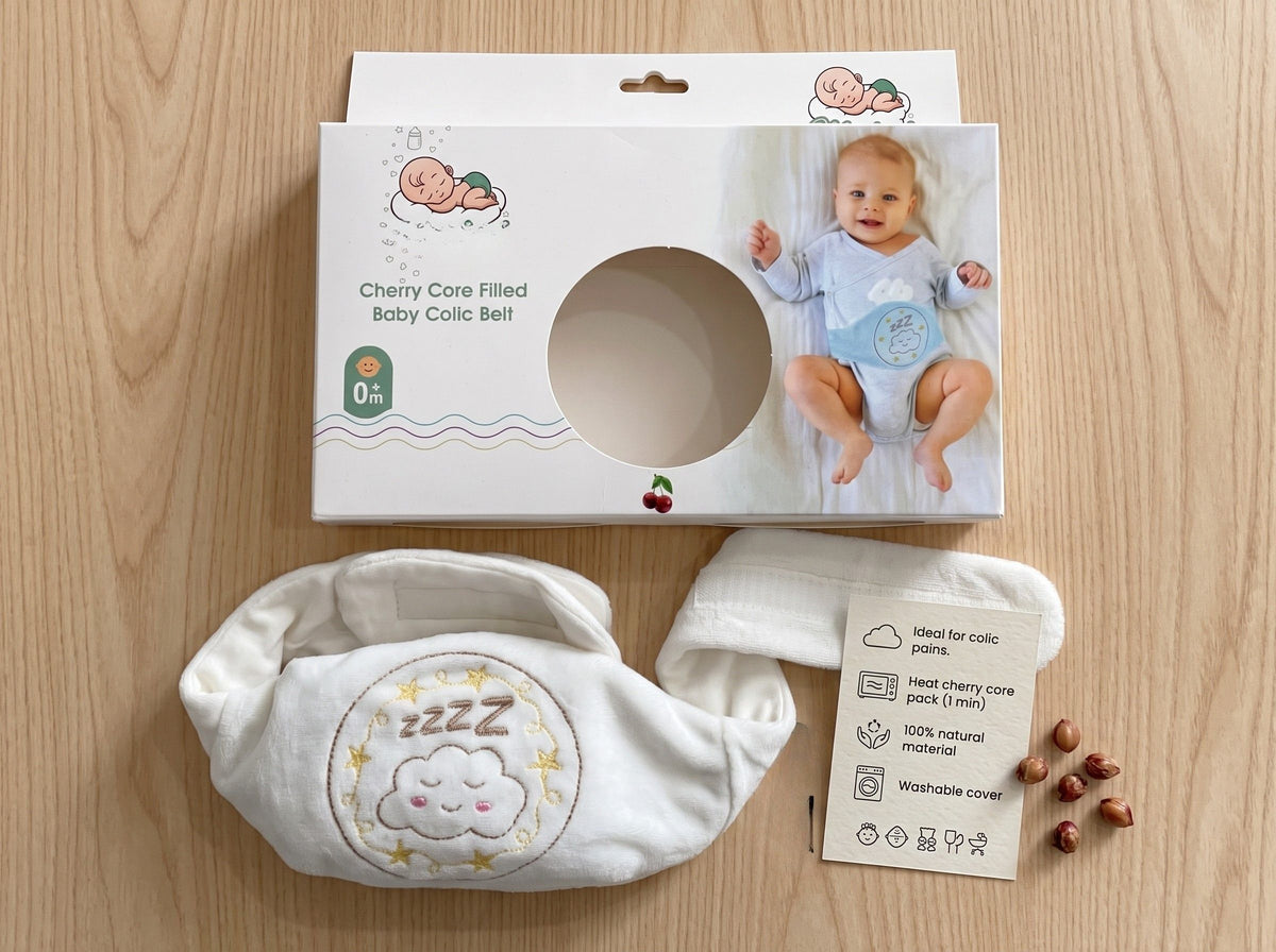 للأطفال Colic Relief Belt مع Natural Cherry Seeds من الجانب