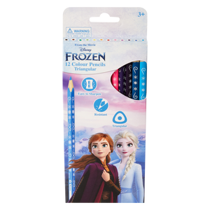 Frozen 12 Colour Pencils Triangular Multi
