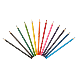 Frozen 12 Colour Pencils Triangular Multi - Image 3