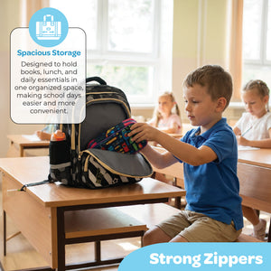 MOON Kids Backpack Set - (14-Inch) Premium Kids School Bag -Football