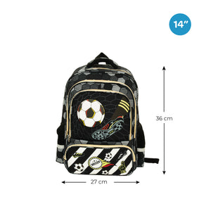 MOON Kids Backpack Set - (14-Inch) Premium Kids School Bag -Football