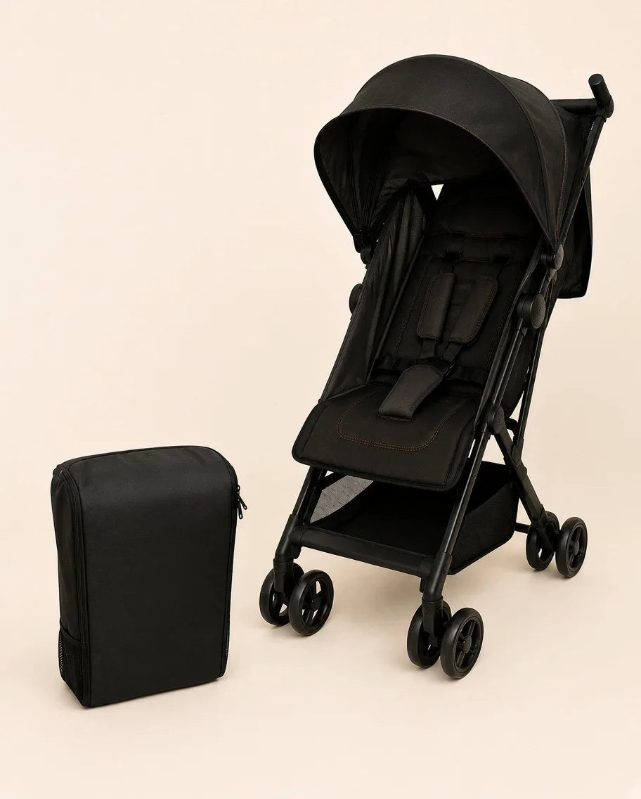 Compact Baby Stroller with Travel Carry Bag - Black