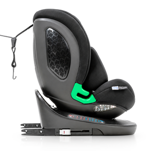 Asalvo Austen3 360° Rotating i-Size Car Seat with ISOFIX, Grey, Rear & Forward Facing