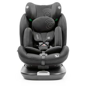 Asalvo Austen3 360° Rotating i-Size Car Seat with ISOFIX, Grey, Rear & Forward Facing