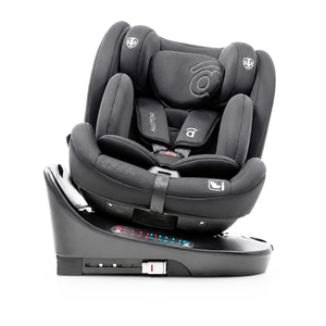 Asalvo Austen3 360° Rotating i-Size Car Seat with ISOFIX, Grey, Rear & Forward Facing