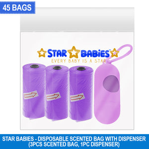 Star Babies - Scented Bag With Dispenser Pack of 3/45 Bags - Lavender