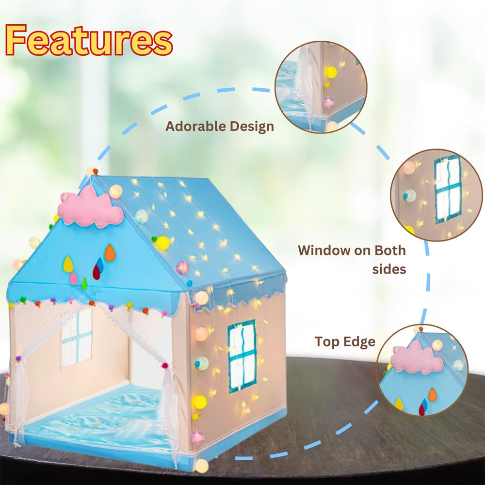 Star Babies Kids Play Tents for Toddlers Kids Tents Indoor Playhouse - Princess Tent for Girls Toy House Gift - Blue