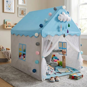 Star Babies Kids Play Tents for Toddlers Kids Tents Indoor Playhouse - Princess Tent for Girls Toy House Gift - Blue