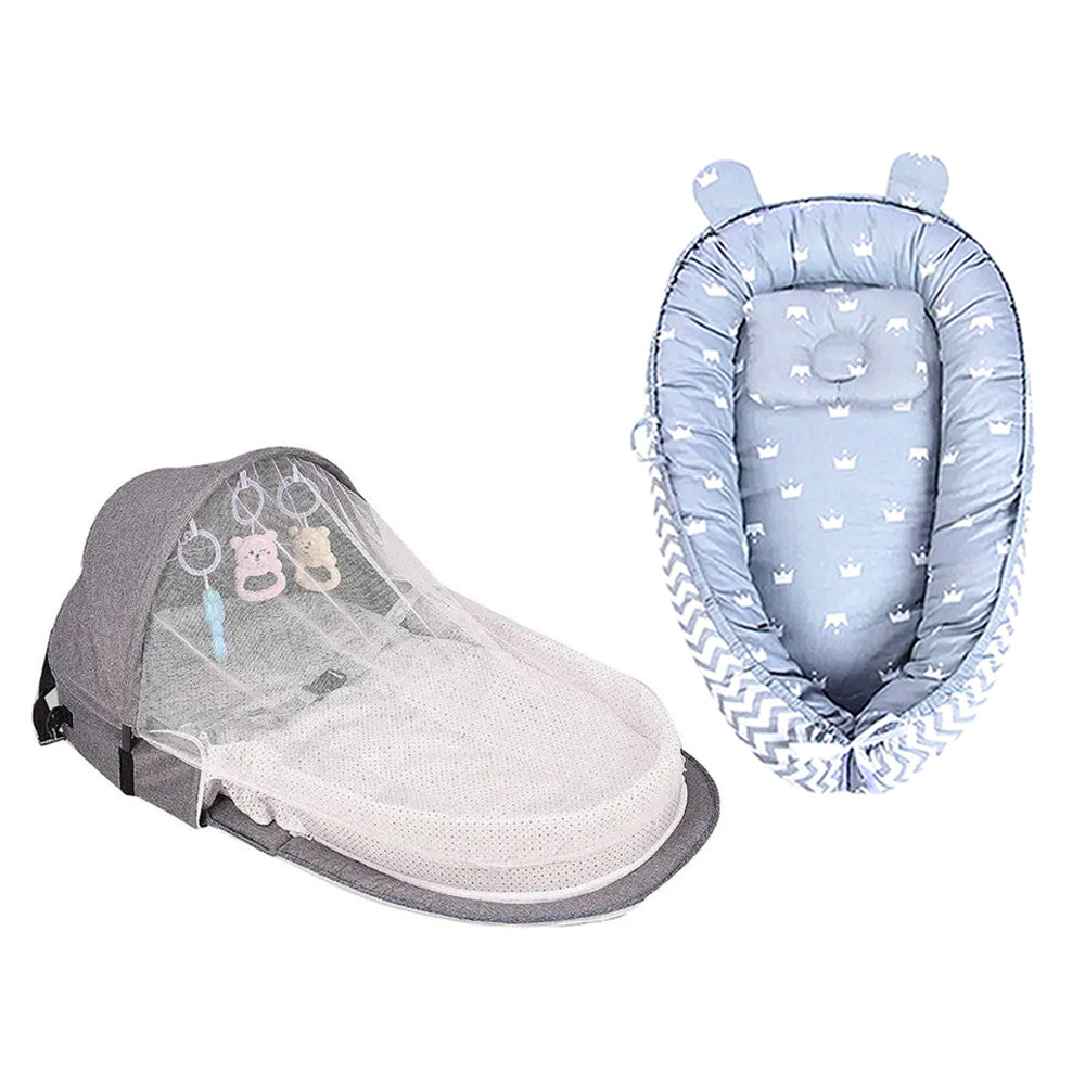 Star Babies Baby Sleeping Pod & Bed With Baby Mosquito 2-Pc Set - Grey