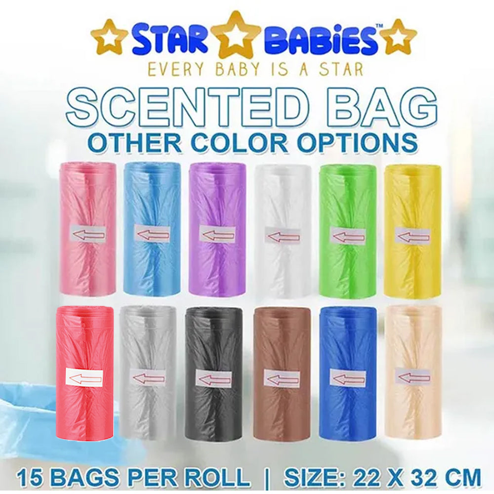 Star Babies - Scented Bags - Light Green - Pack of 3 - 45 Pcs