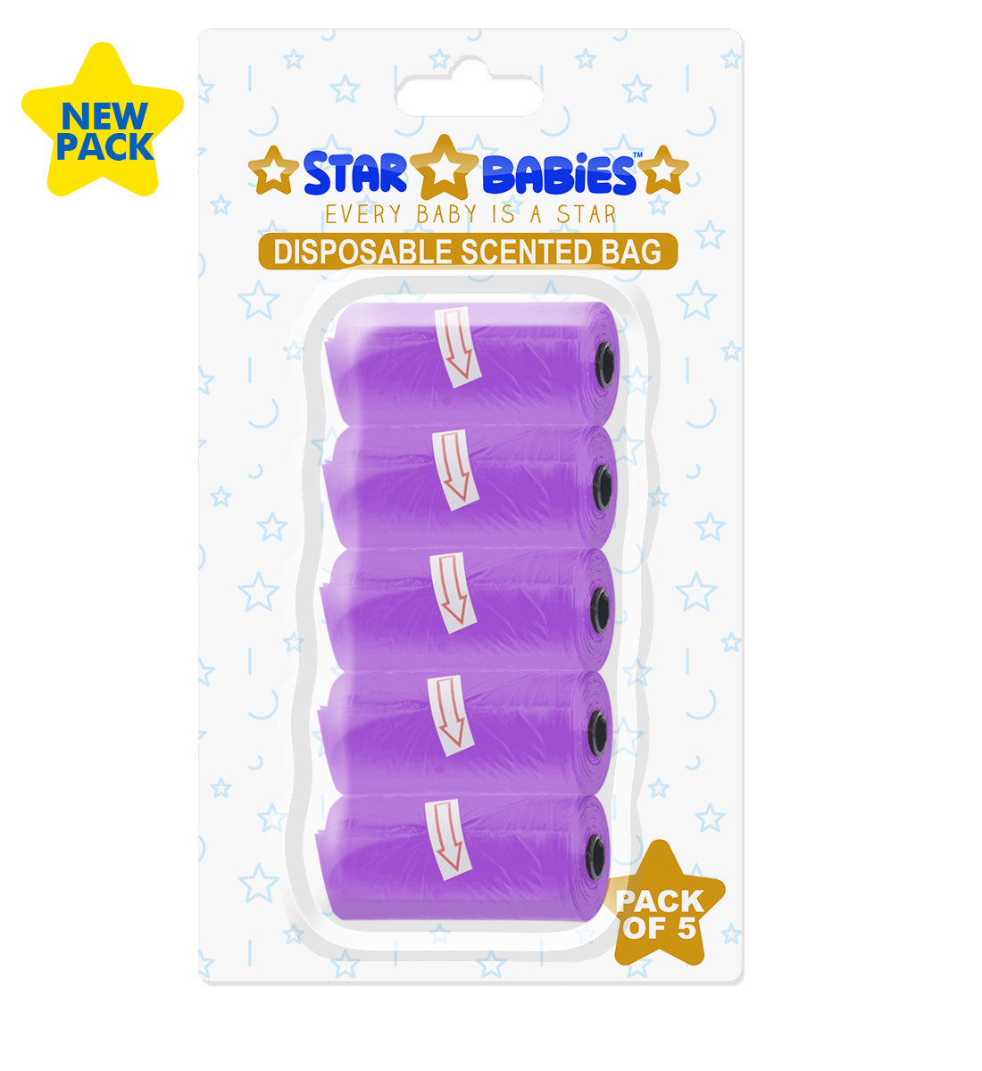 Star Babies - Scented Bag Blister - Pack of 5/75 Bags - Lavender